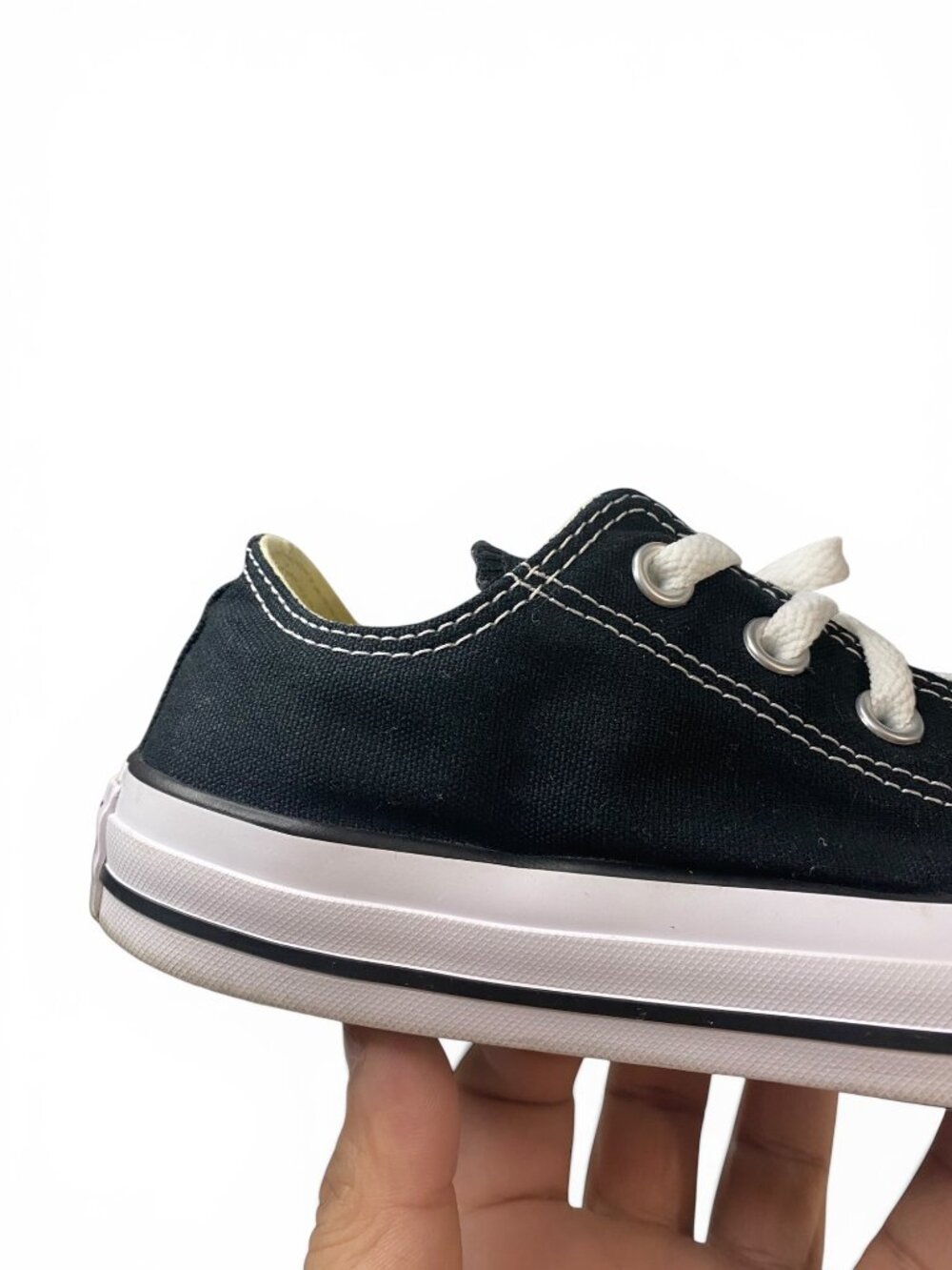 Converse All Star Low Black White Sneakers Mens 4 Womens 6 Chuck Taylor Shoes - Picture 14 of 16